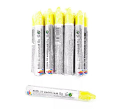 Paquet de 12 crayons de couleur jaune fluo