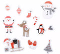 Pack de 12 Pegatinas Gel Figuritas Trineo de Navidad de 20x25 cm