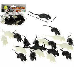Pack de 12 Souris Fluorescents et Noirs
