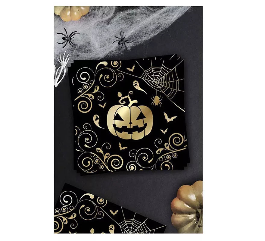 Translation missing: fr.Pack de 12 Servilletas Calabaza Oro de 33X33 cm
