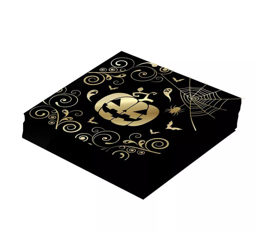 Translation missing: fr.Pack de 12 Servilletas Calabaza Oro de 33X33 cm