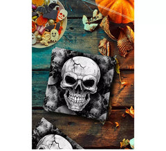 Pack de 12 serviettes Crâne effrayant de 33x33 cm