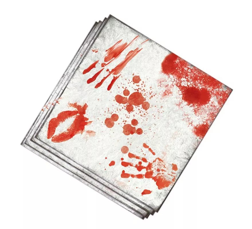 Translation missing: fr.Pack de 12 Servilletas con Sangre 33x33 cm
