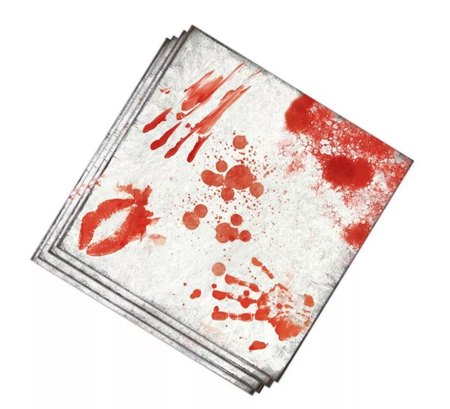 Translation missing: fr.Pack de 12 Servilletas con Sangre 33x33 cm