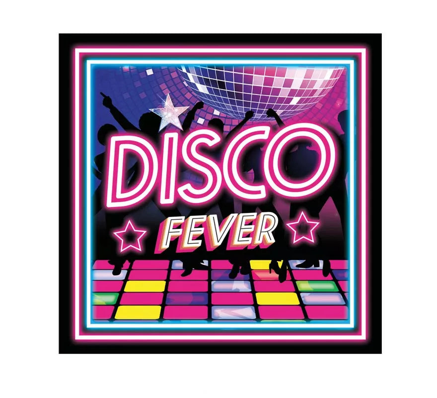 Translation missing: fr.Pack de 12 Servilletas Disco Fever de 33x33 cm