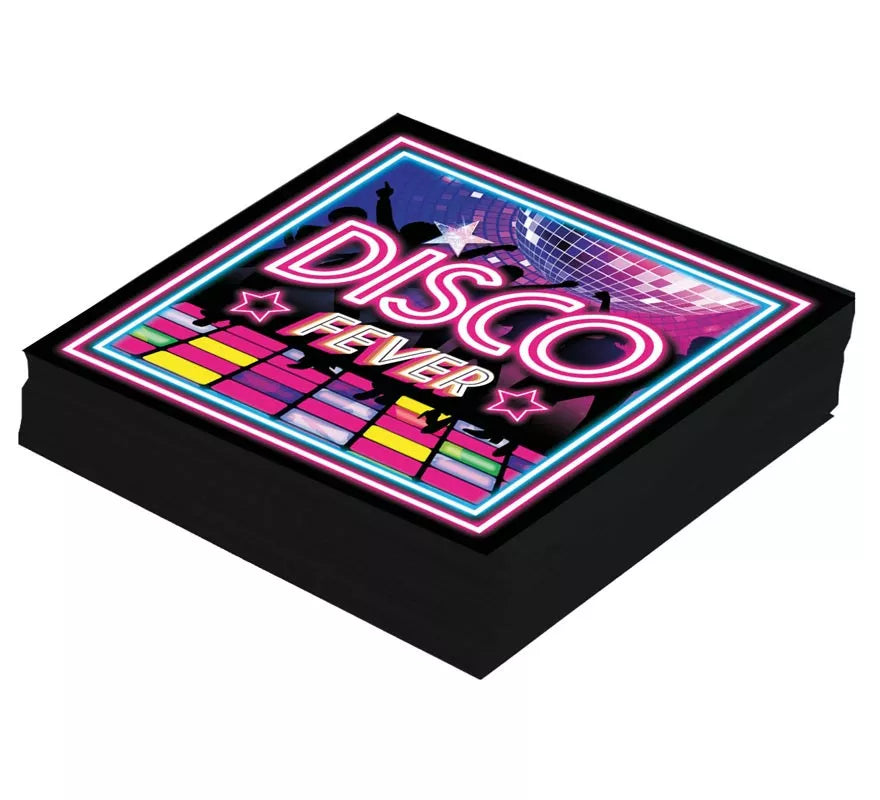 Translation missing: fr.Pack de 12 Servilletas Disco Fever de 33x33 cm