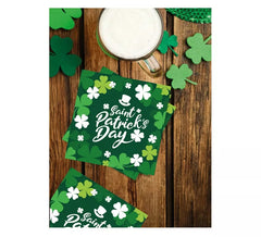 Pack de 12 serviettes Saint-Patrick de 33x33 cm