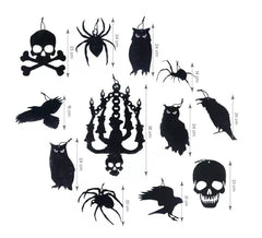 Pack de 12 silhouettes de décoration Halloween