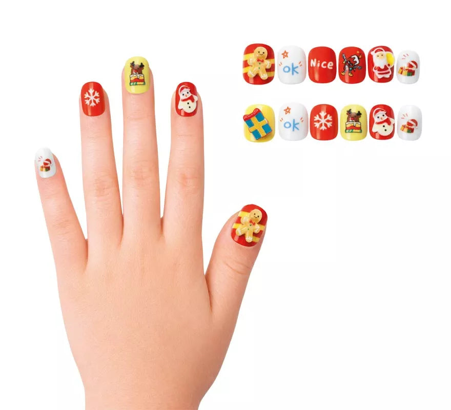 Translation missing: fr.Pack de 12 Uñas Adhesivas Navideñas para niña