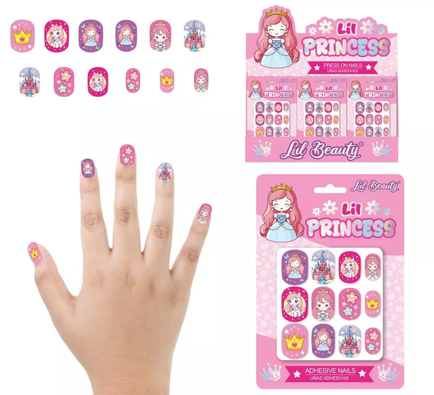 Translation missing: fr.Pack de 12 Uñas Pequeña Princesa para niña