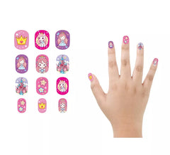 Lot de 12 faux ongles Petite Princesse pour filles