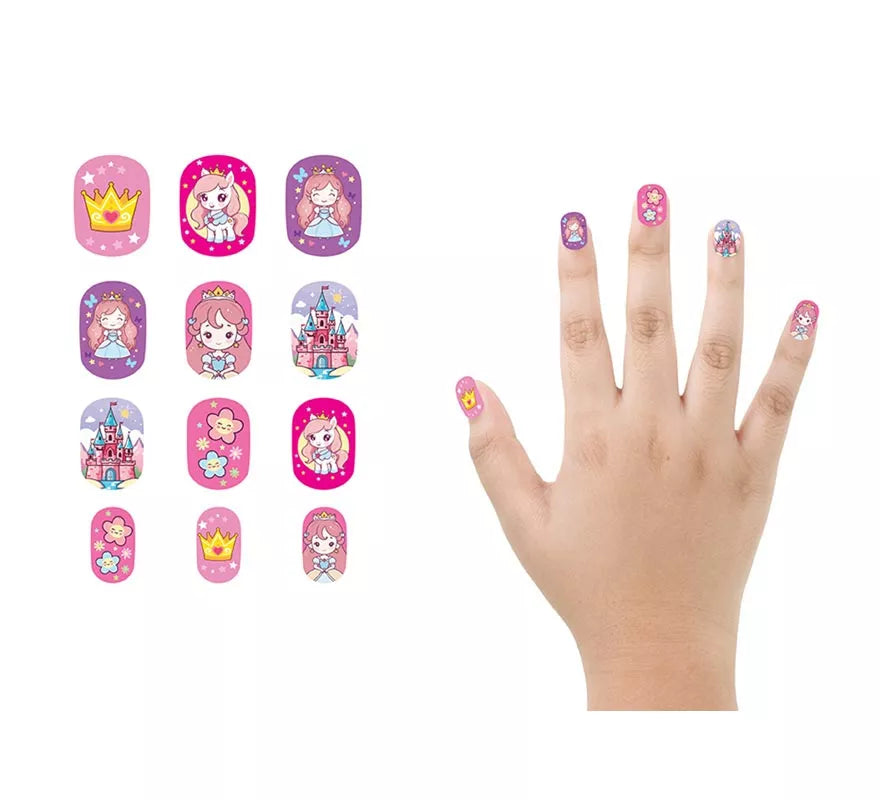 Translation missing: fr.Pack de 12 Uñas Pequeña Princesa para niña