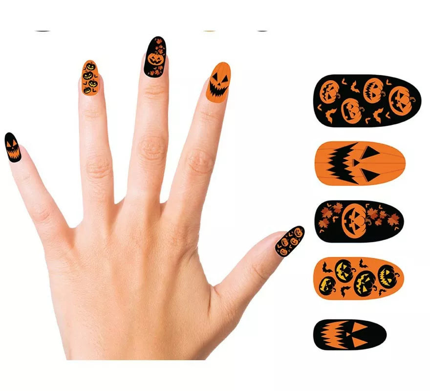 Translation missing: fr.Pack de 12 Uñas Postizas Calabaza