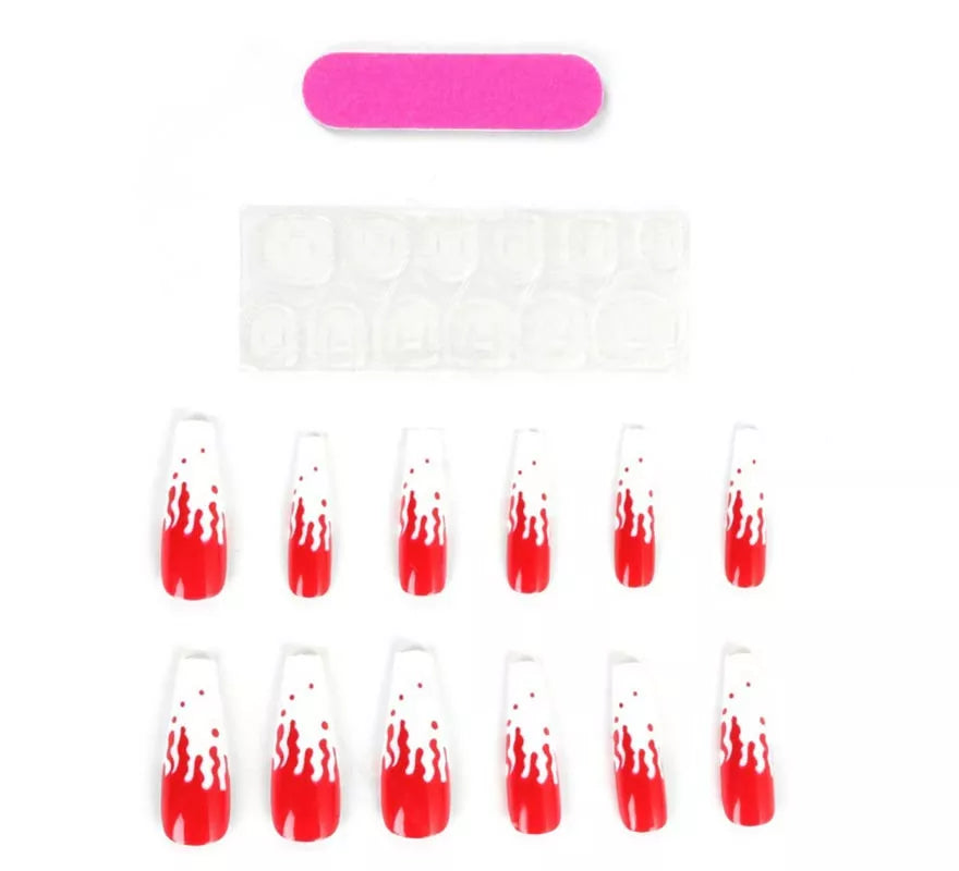 Translation missing: fr.Pack de 12 Uñas Postizas de Sangre falsa