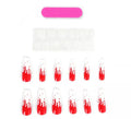 Pack de 12 Uñas Postizas de Sangre falsa
