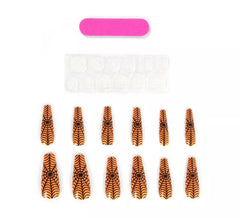 Pack de 12 faux ongles toile d'araignée