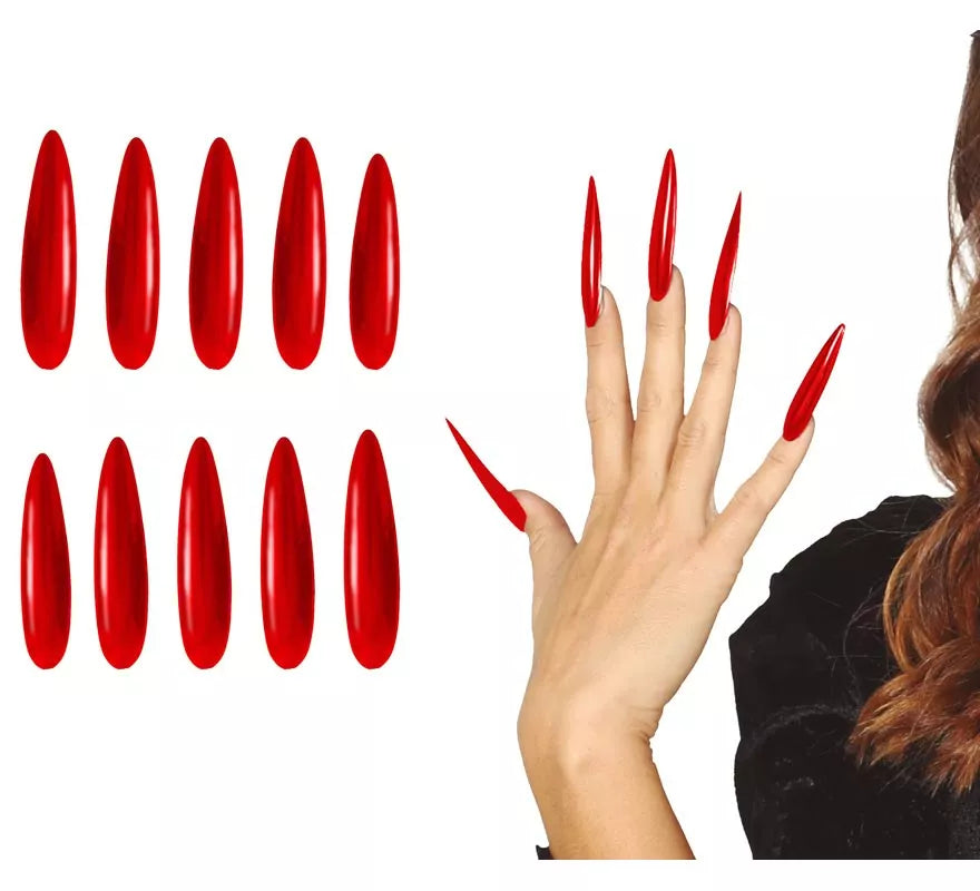 Translation missing: fr.Pack de 12 Uñas rojas con adhesivo
