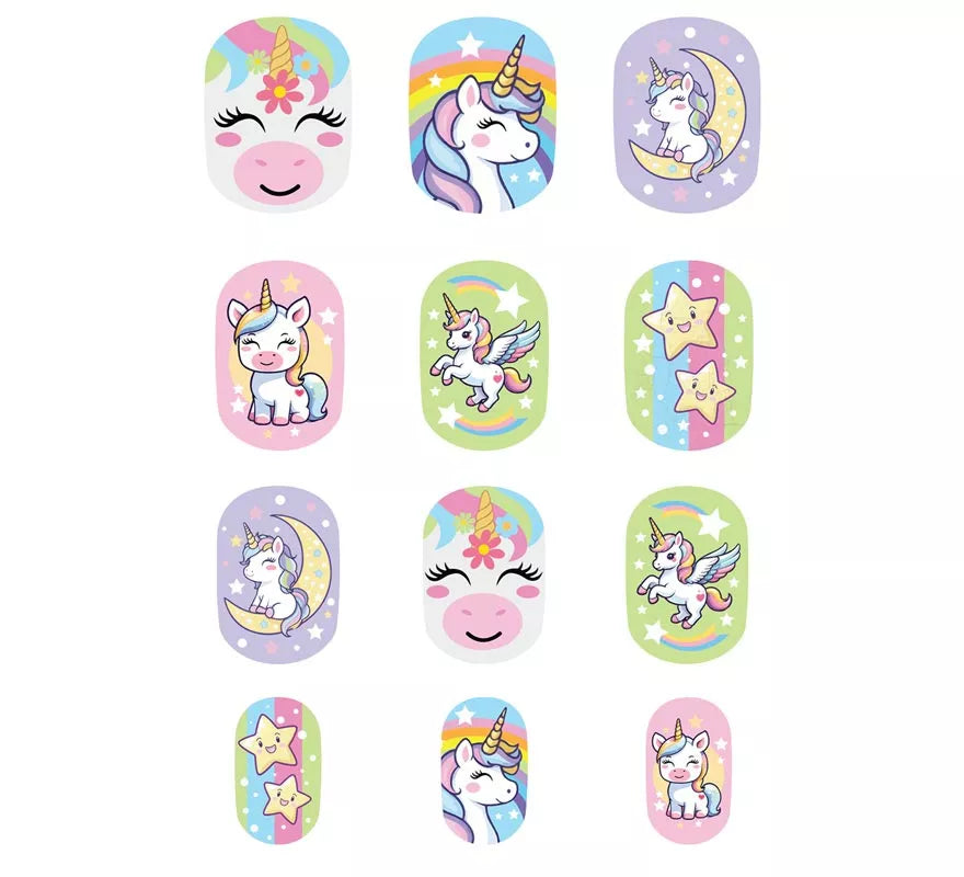 Translation missing: fr.Pack de 12 Uñas Unicornios para niña