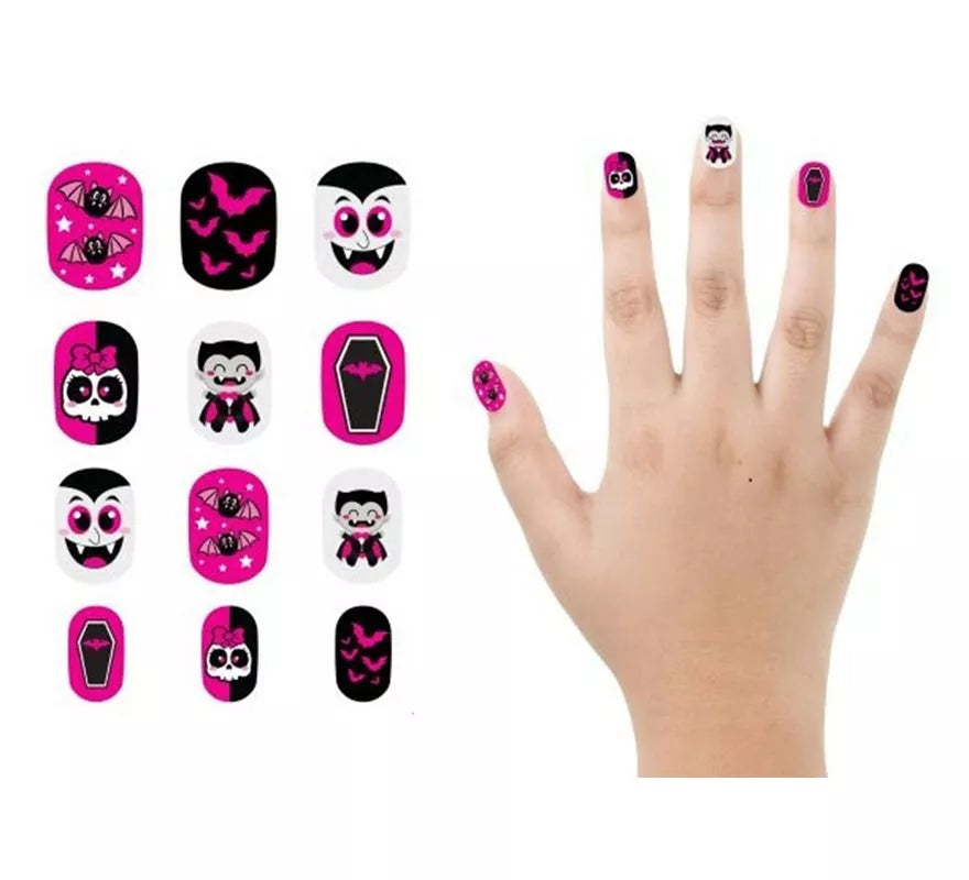 Translation missing: fr.Pack de 12 Uñas Vampiro con Adhesivo Infantil