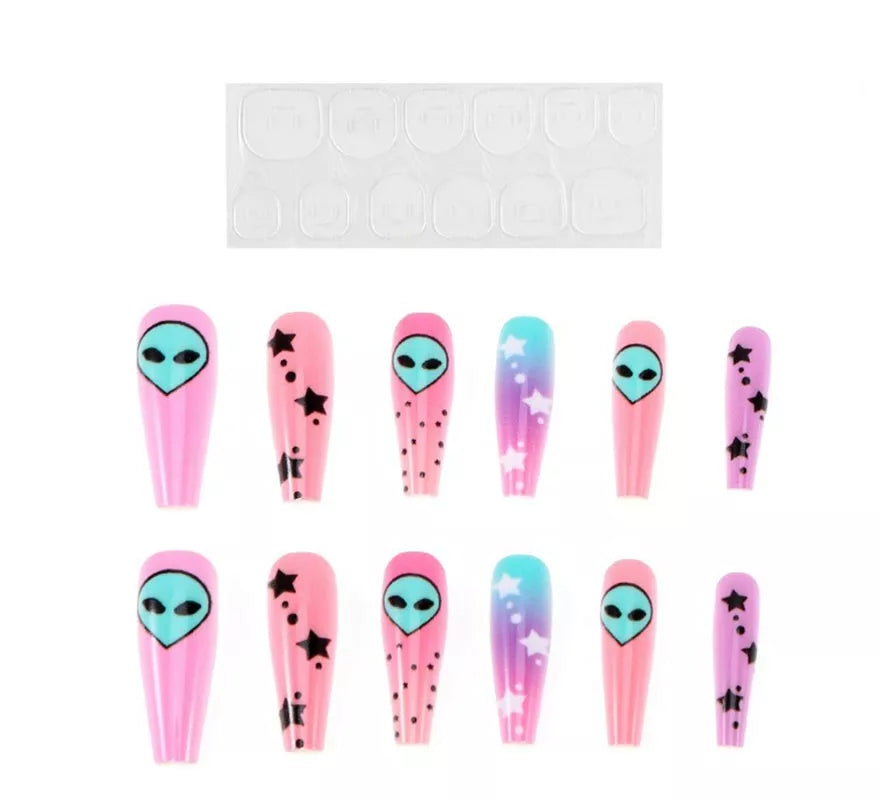 Translation missing: fr.Pack de 13 Uñas Autoadhesivas Alien rosa