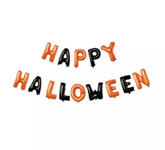 Pack de 14 Ballons Happy Halloween Noir et Orange de 40 cm