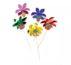 Paquet de 144 fruits de palmiers tropicaux avec piquet de 15 cm