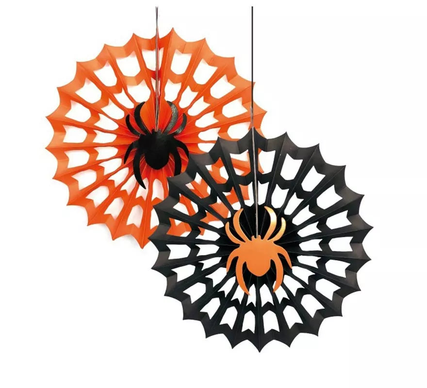 Translation missing: fr.Pack de 2 Abanicos de papel Halloween de 30 cm