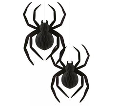 Pack de 2 Araignées en Papier de 24x35 cm