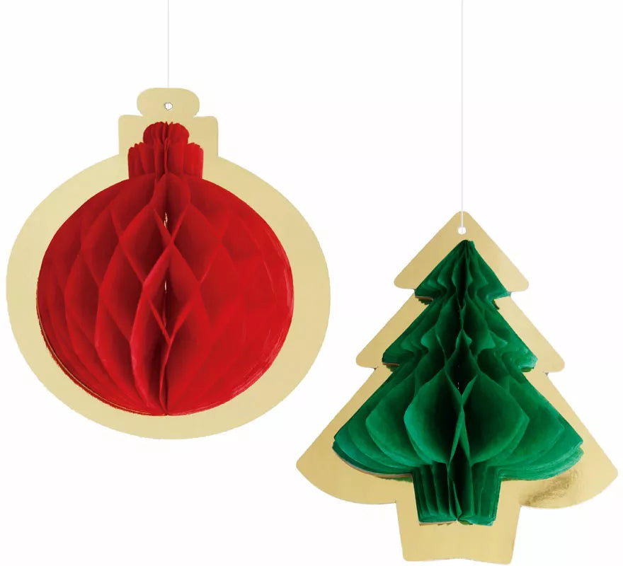 Translation missing: fr.Pack de 2 Colgantes Panal Navideño de 15 cm