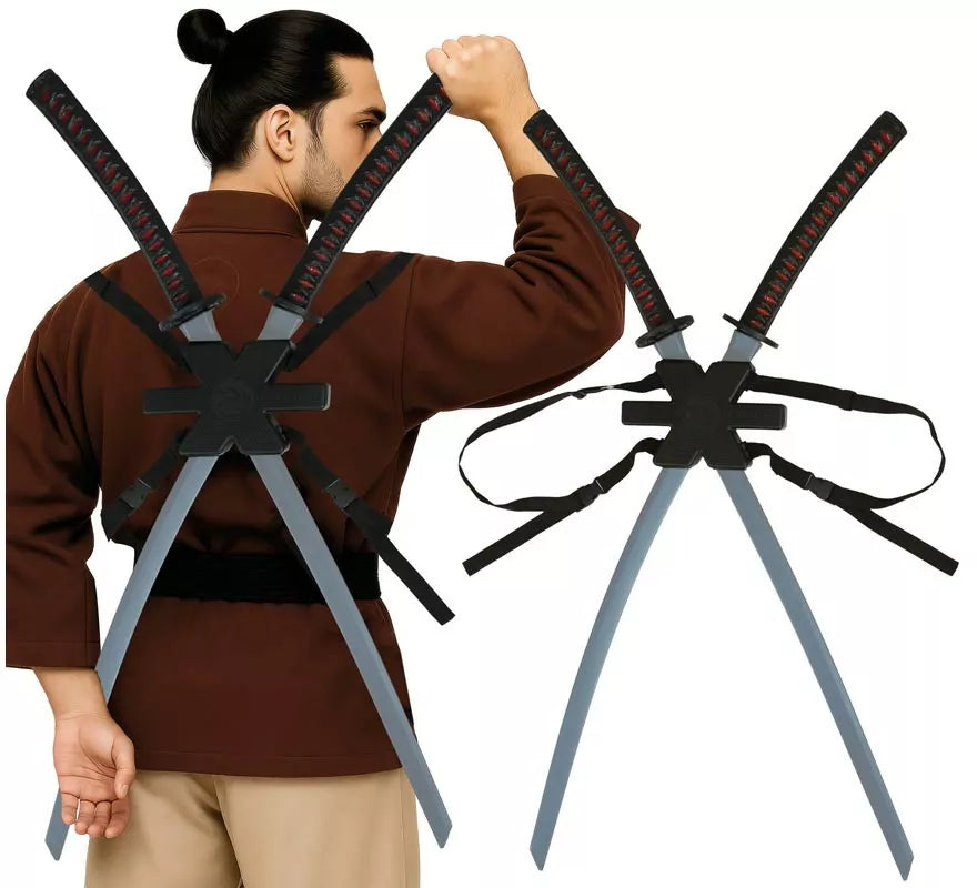 Translation missing: fr.Pack de 2 Espadas Samurái para Espalda de 95 cm de Plástico