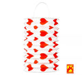 Pack de 2 Farolillos de Corazones Rojos Pirorretardante de 16x28 cm