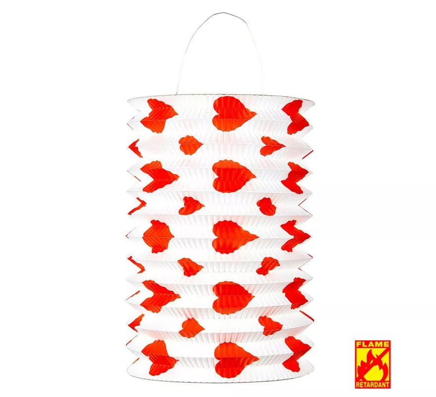 Translation missing: fr.Pack de 2 Farolillos de Corazones Rojos Pirorretardante de 16x28 cm