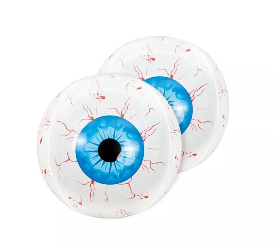 Translation missing: fr.Pack de 2 Globos Ojos Hinchables azul 4D de 55 cm