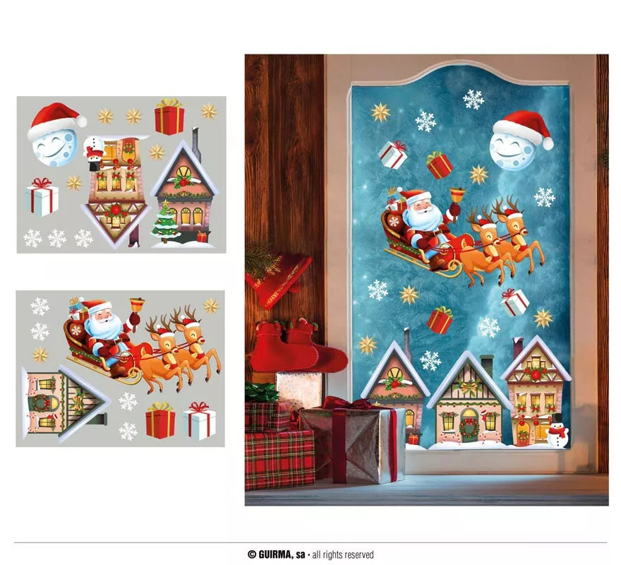 Translation missing: fr.Pack de 2 Hojas Electroestáticas de Ventana Navidad de 30x40 cm
