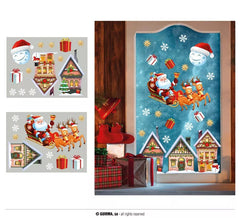 Pack de 2 feuilles de fenêtre de Noël électrostatiques de 30x40 cm
