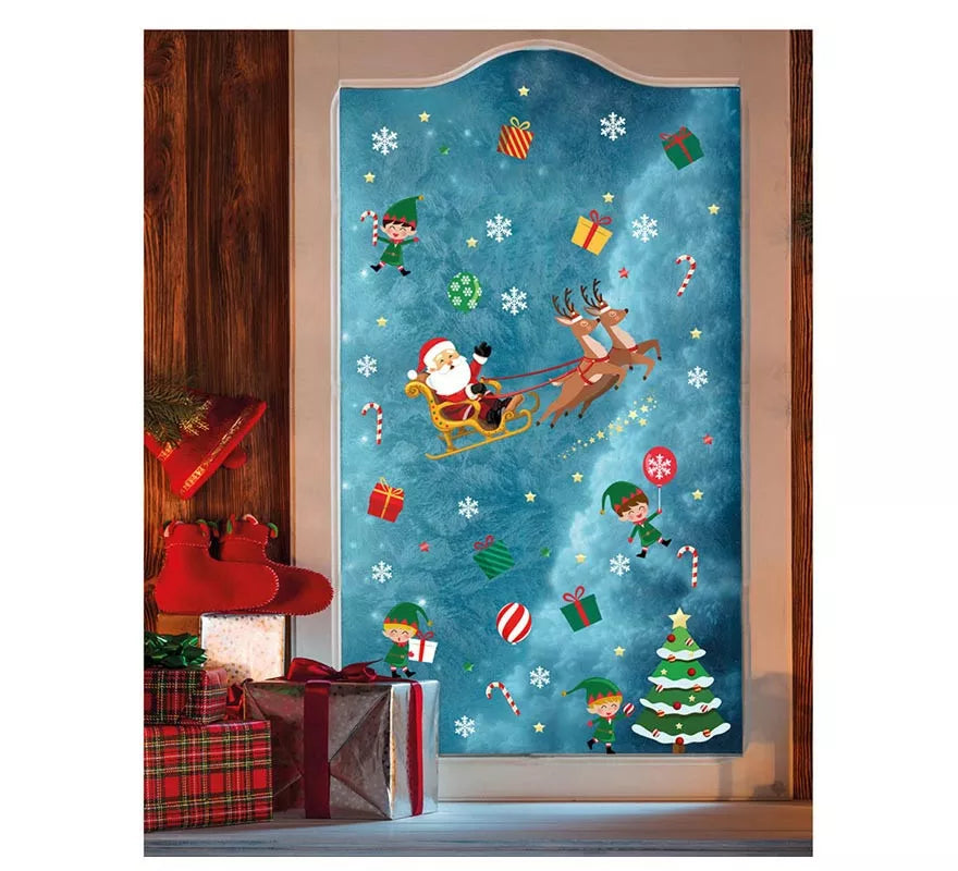 Translation missing: fr.Pack de 2 Hojas Electroestáticas de Ventana Papá Noel de 30x40 cm