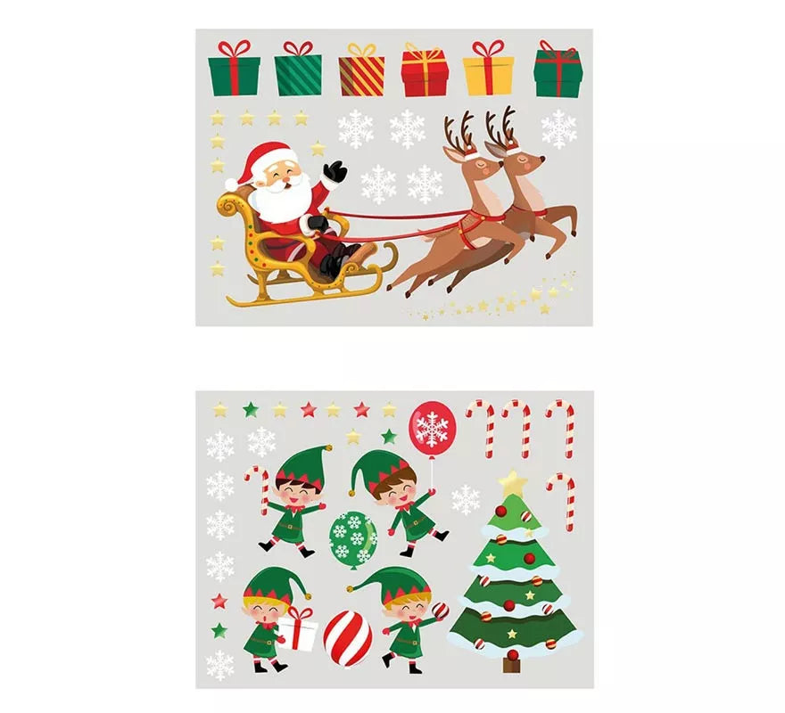 Translation missing: fr.Pack de 2 Hojas Electroestáticas de Ventana Papá Noel de 30x40 cm