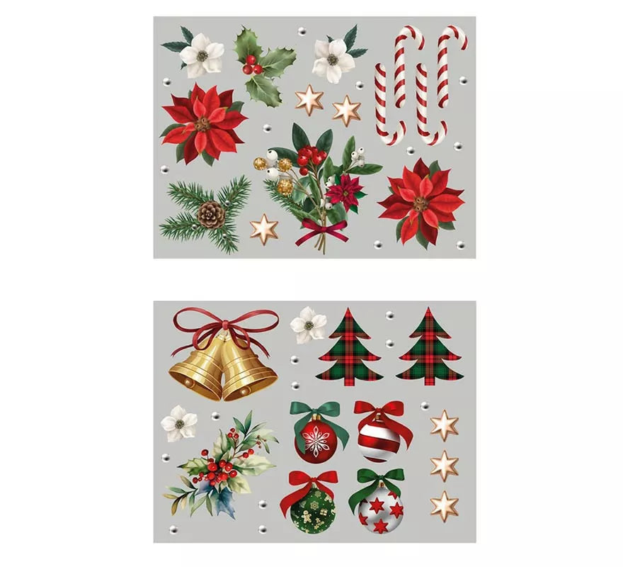 Translation missing: fr.Pack de 2 Hojas Electroestáticas Figuras Navideñas de 30x40 cm