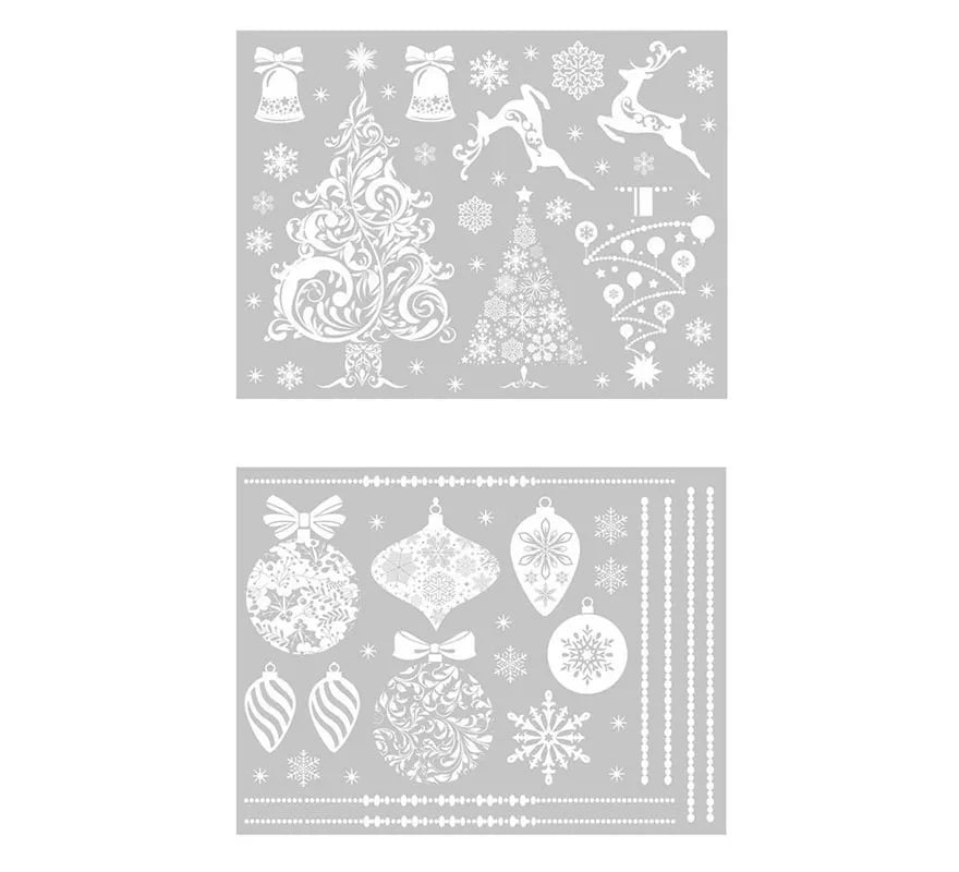 Translation missing: fr.Pack de 2 Hojas Electroestáticas Navidad Nevada de 30x40 cm