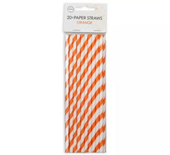 Lot de 20 Pailles en papier 197 mm Halloween