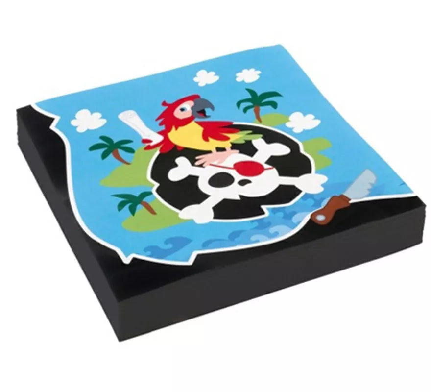 Translation missing: fr.Pack de 20 Servilletas de Piratas de Papel de 33x33 cm