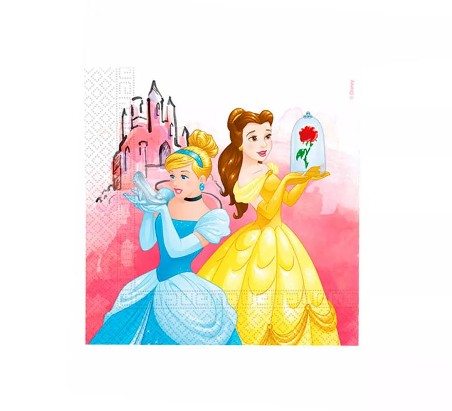 Translation missing: fr.Pack de 20 Servilletas de Princesas Disney de Papel de 33 x 33 cm