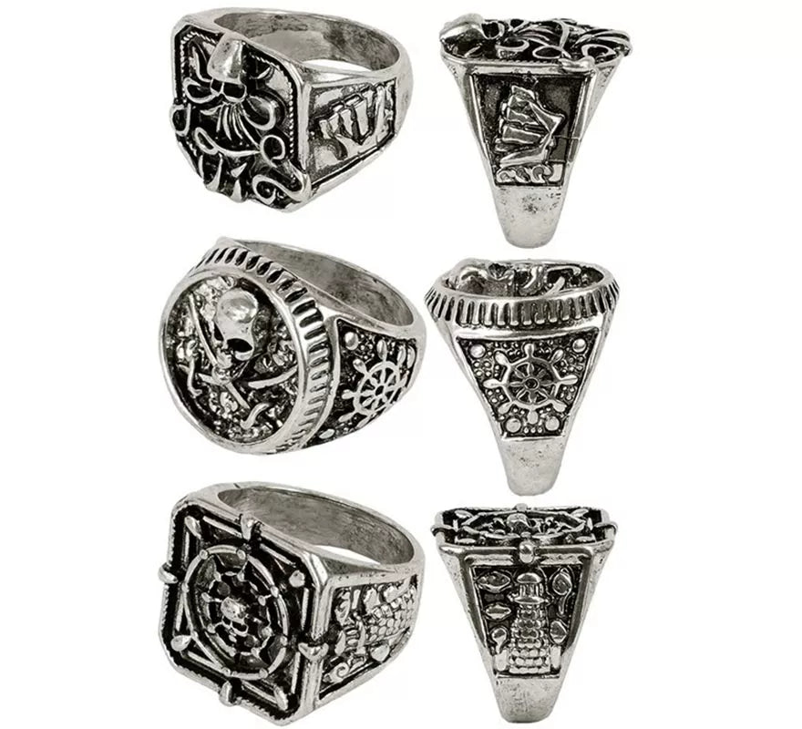Translation missing: fr.Pack de 3 Anillos de Pirata surtidos