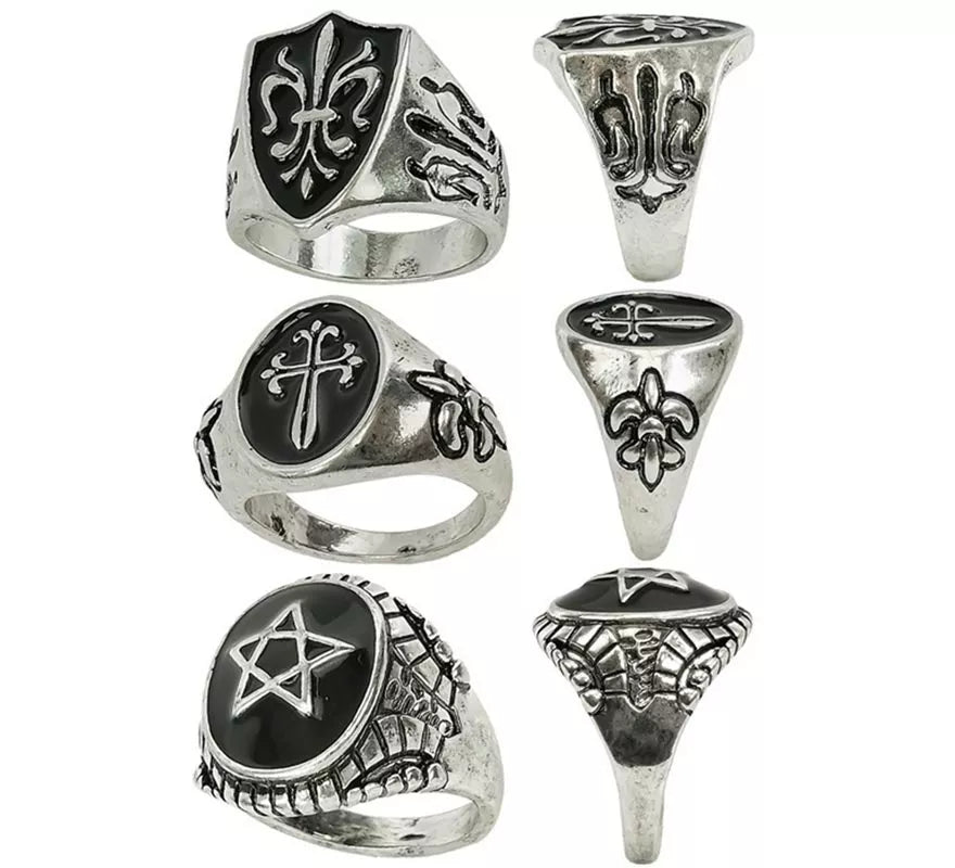 Translation missing: fr.Pack de 3 Anillos Góticos surtidos