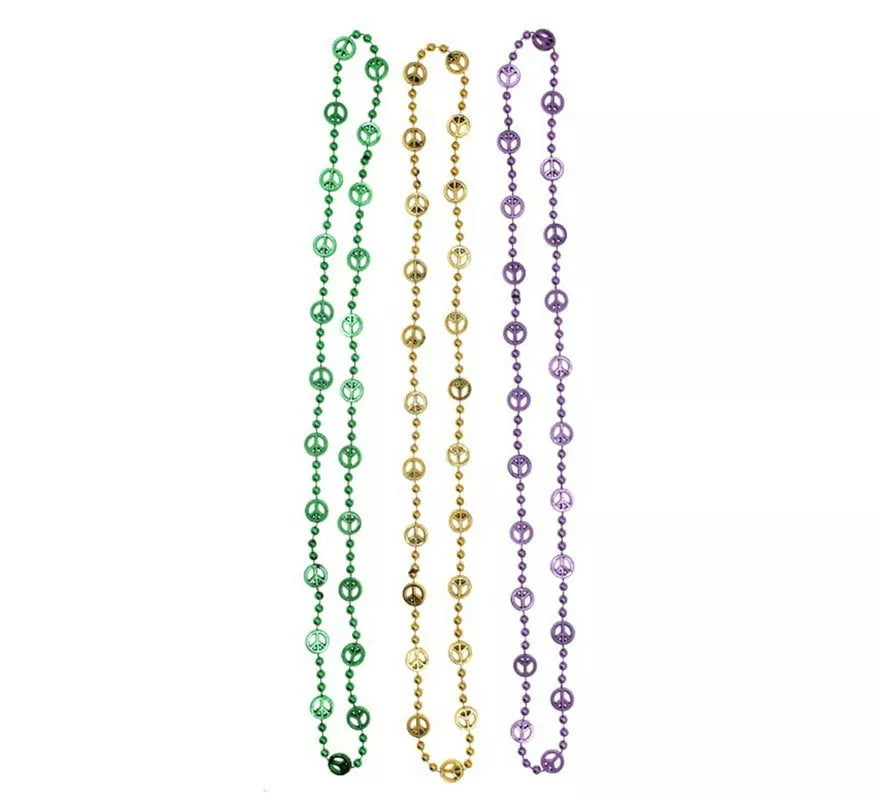 Translation missing: fr.Pack de 3 Collares símbolo de Paz de 42 cm colores surtidos