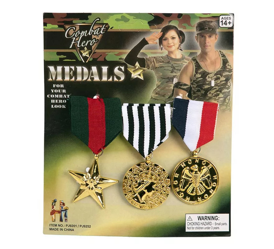 Translation missing: fr.Pack de 3 Condecoraciones Militares de 15x15 cm