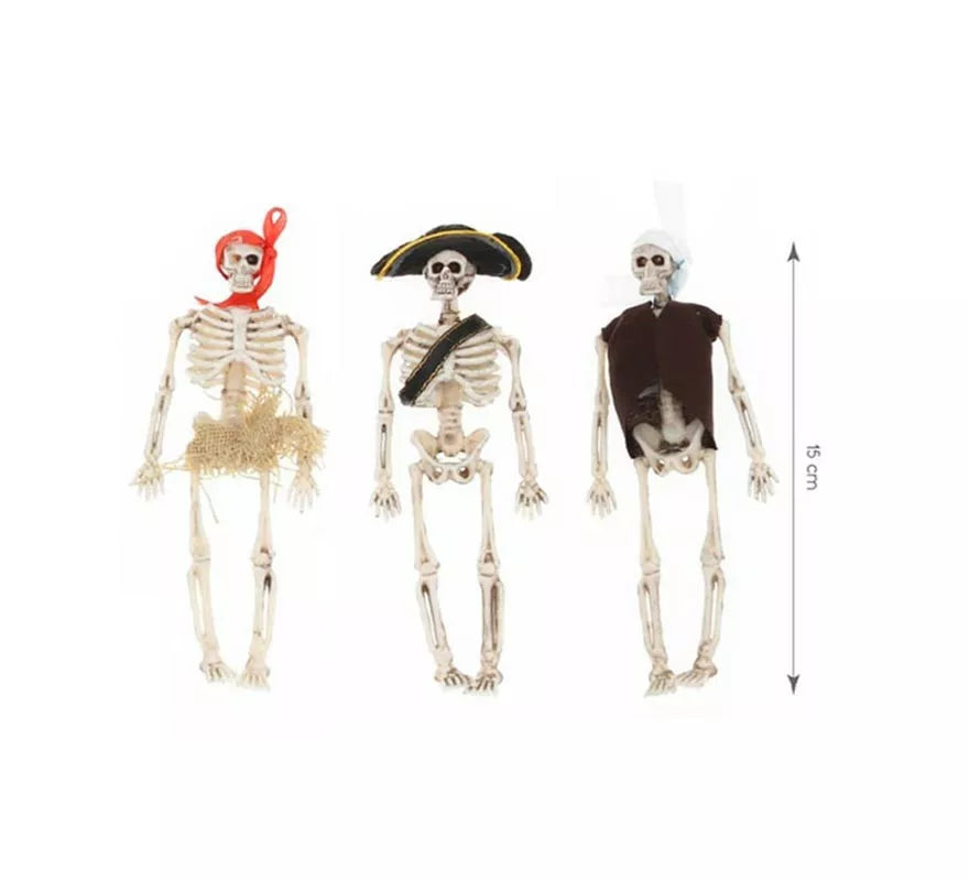 Translation missing: fr.Pack de 3 Esqueletos Pirata de 15 cm