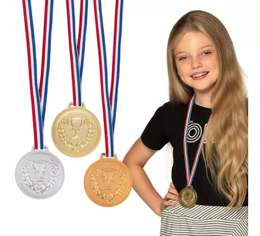 Translation missing: fr.Pack de 3 Medallas de plástico con cinta