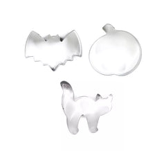 Pack de 3 Moules à Pâtisserie Citrouille, Chauve-Souris et Chat