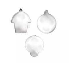 Pack de 3 Moules à Pâtisserie Chat, Pierre Tombale et Tête de Mort
